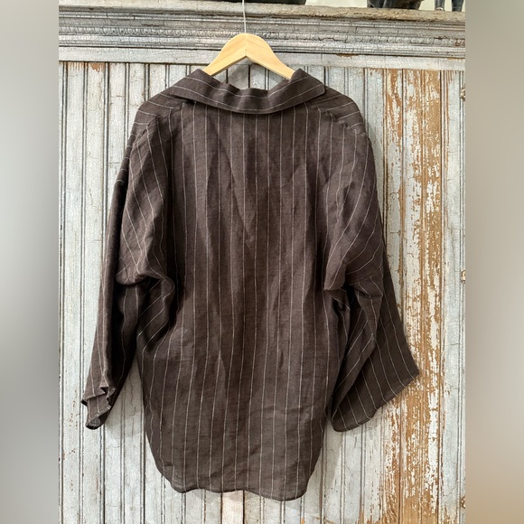 Massimo Dutti Striped Linen Top XS NWT - Picture 3 of 3
